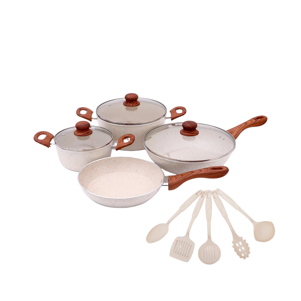 طقم أواني طبخ جرانيت - 9 قطع