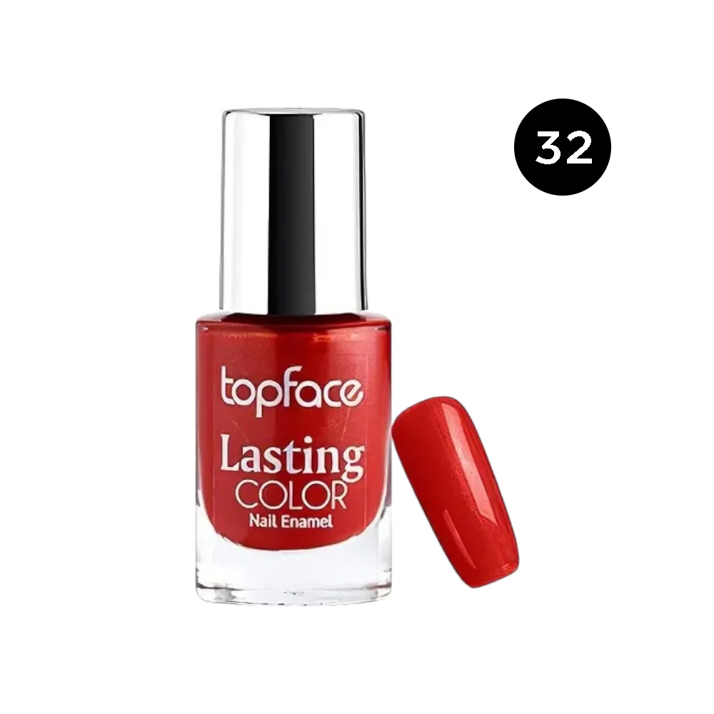 توب فيس طلاء أظافر كولور رفليشين - احمر